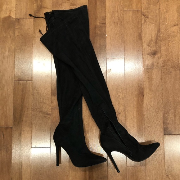 Forever 21 Shoes - Over the Knee Velvet Boots